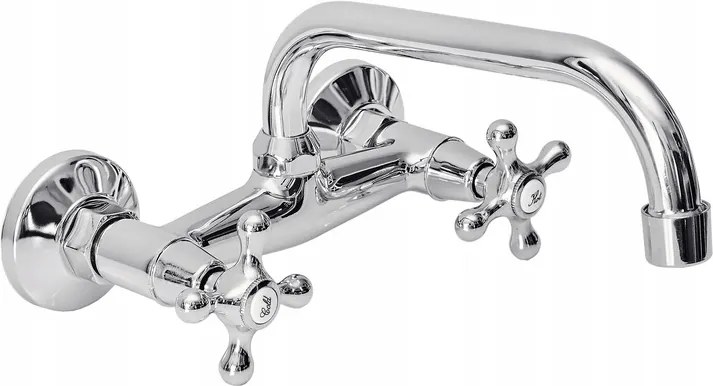 Konyhai Mosdó Csaptelep Fali Mosogató Csaptelep Retro Forgó Kifolyócső