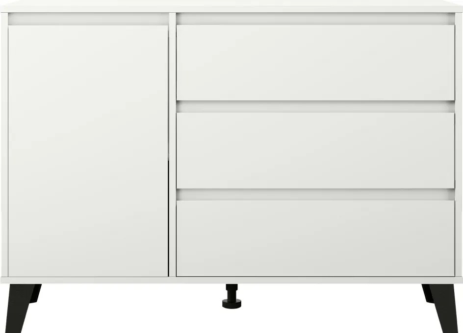 Komód, fehér, BOGAN NEW 1D3S
