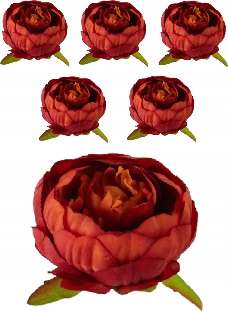 6x Bazsarózsa Termék Virágfej Peonie Virág Művirág