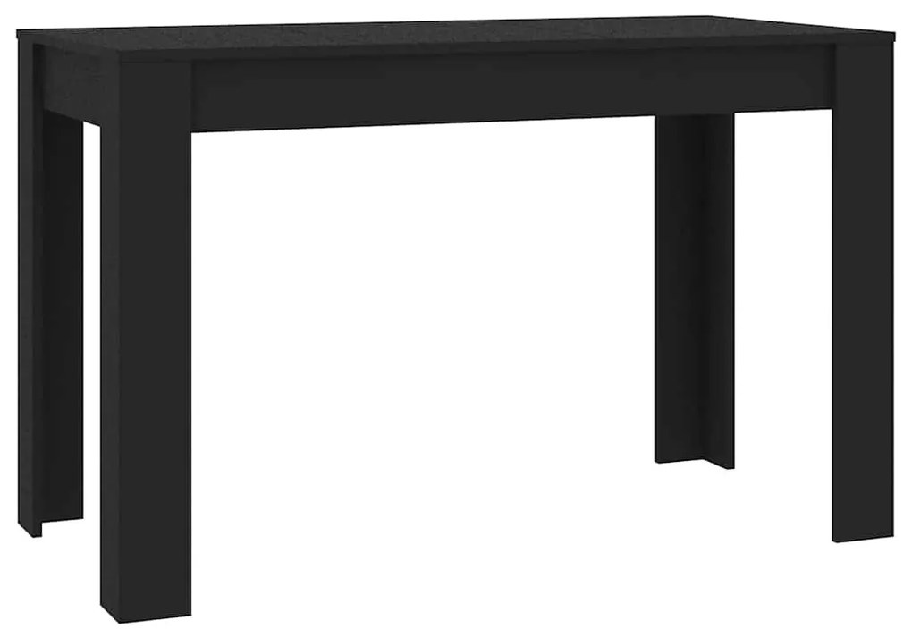 Fekete szerelt fa étkezőasztal 120 x 60 x 76 cm
