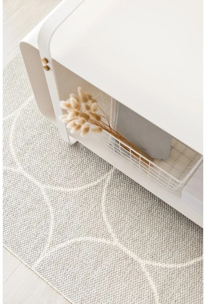 Krémszínű kültéri-beltéri szőnyeg 70x100 cm Boo Linen – Pappelina