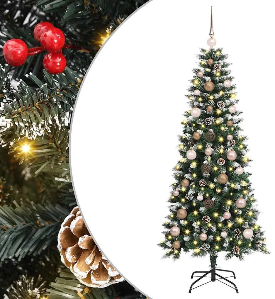 Mű karácsonyfa LED -es lámpákkal Zöld 150 cm PVC