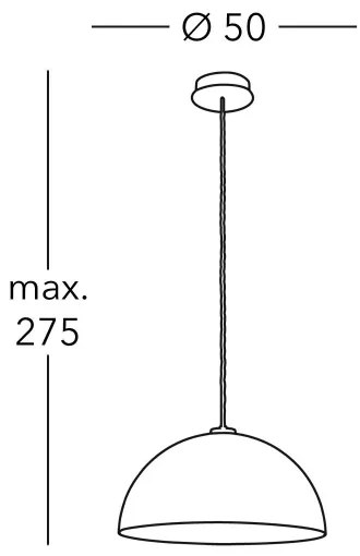 Kolarz A1339.31.Wm.VinAg/50 - Csillár zsinóron CULT 1xE27/100W/230V átm. 50 cm ezüst