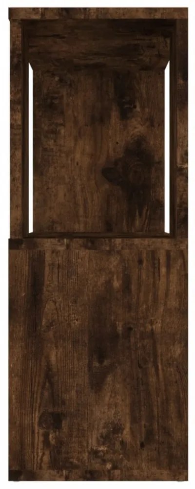 füstös tölgy színű térelválasztó könyvszekrény 80 x 24 x 63 cm