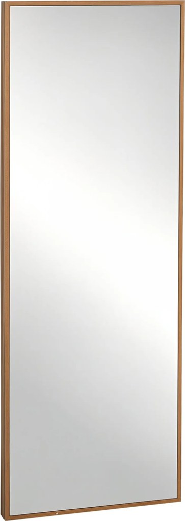 HOMCOM Fali Tükör Hálószoba Tükör 125 x 45 cm Fa Kerettel, Teljes hosszúságú Tükör Függesztett Tükör a Nappaliba | Aosom