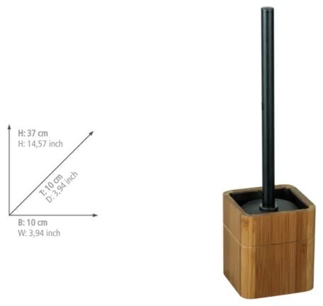 WENKO 26104100 - SERRO WC-kefe 10x37 cm barna/fekete