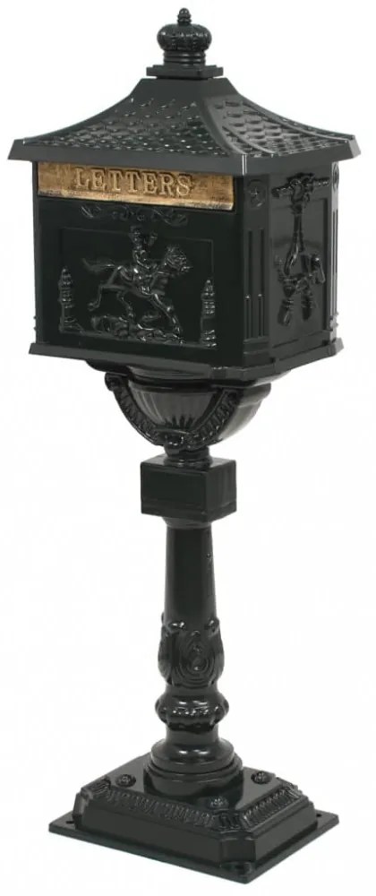 vidaXL zöld, vintage stílusú, rozsdamentes alumínium álló postaláda