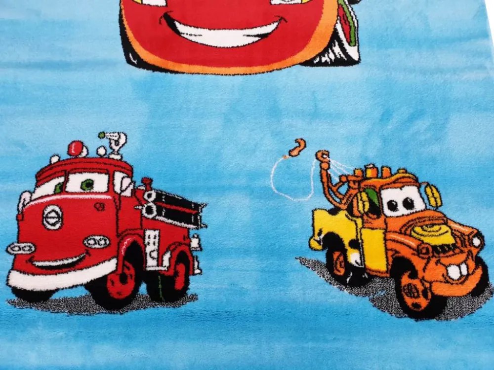 Autók Kék Verdás Autós Gyerekszőnyeg Villám McQueen