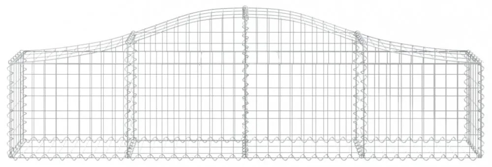 2 db íves horganyzott vas gabion kosár 200x30x40/60 cm