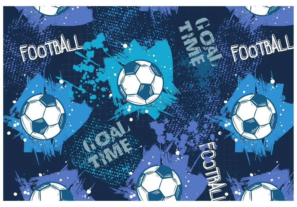 Tapéta futball labda kékben