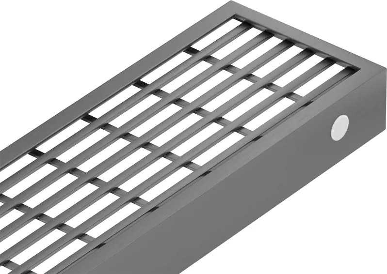 Mexen Flat M33 burkolat vonalmenti lefolyóhoz 50 cm, gun gray polírozott - 1E33050