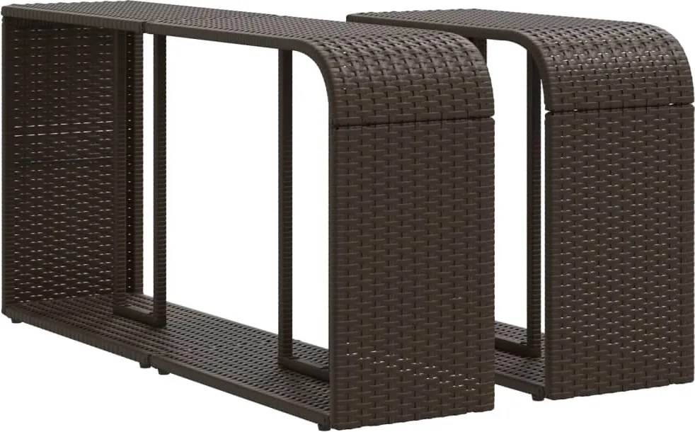 vidaXL 2 db barna polyrattan tárolópolc