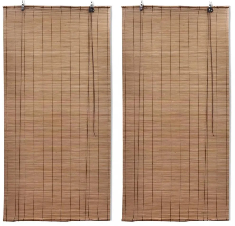 2 db barna bambusz redőny 150 x 220 cm