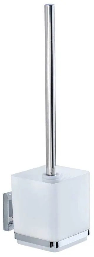 Fényes ezüstszínű öntapadós műanyag fürdőszobai kiegészítő szett Quadro – Wenko