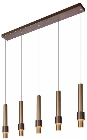 Lucide 24402/30/96 -LED Dimmelhető csillár zsinóron MARGARY 5xLED/4,2W/230V réz