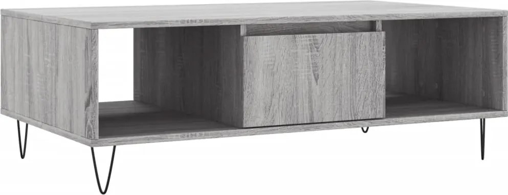 vidaXL szürke sonoma szerelt fa dohányzóasztal 104 x 60 x 35 cm