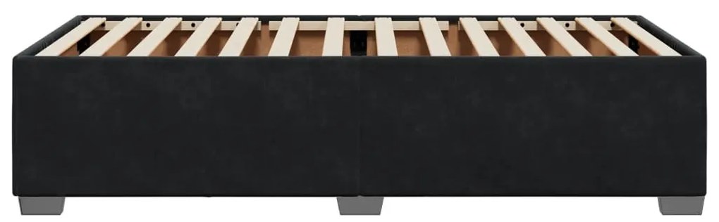 fekete bársony ágykeret 90x190 cm