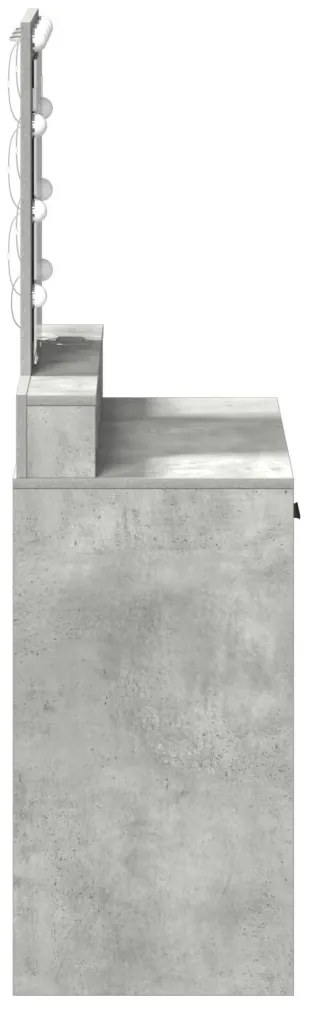 LED világításos sminktükör - Beton szürke 79x41x140 cm