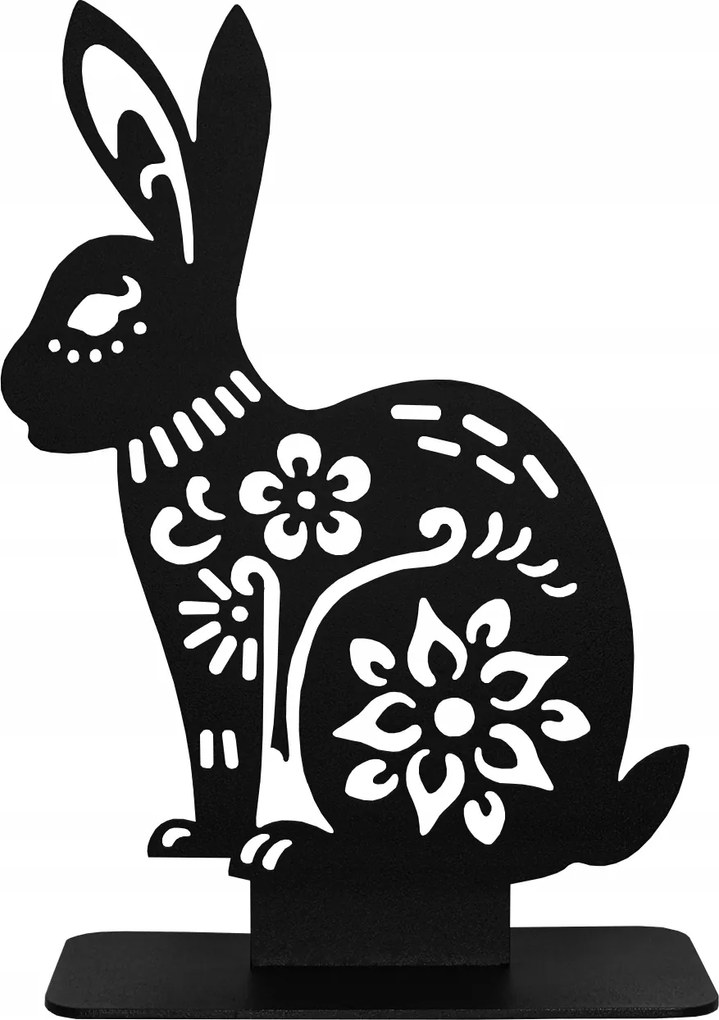 Húsvéti Nyuszi Húsvéti Dekoráció Fém Fekete