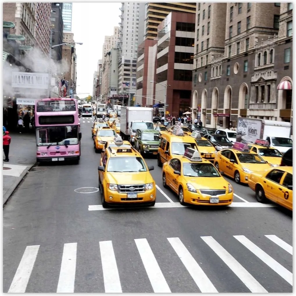 Poszterek 100x100 New York taxik