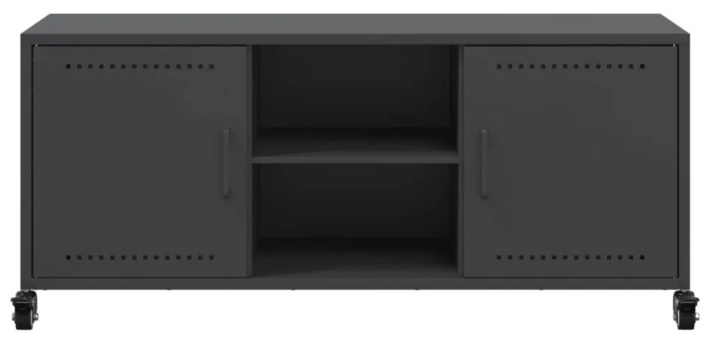 fekete acél TV-szekrény 100,5 x 39 x 43,5 cm