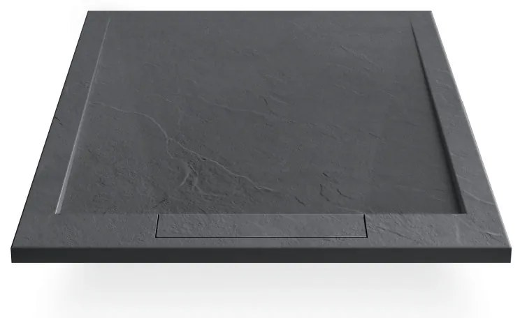 AREZZO design STONE pala hatású öntött márvány zuhanytálca, 90x90 cm-es, antracit (2 doboz)