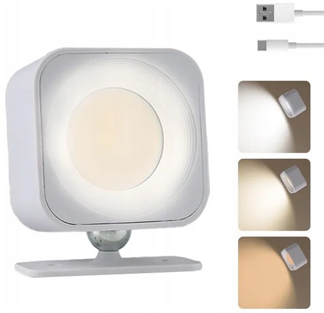 Vezeték nélküli mágneses LED lámpa az ágy fölé - fehér