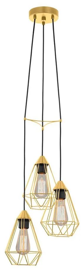 Eglo 43683 - Csillár zsinóron TARBES 3xE27/60W/230V