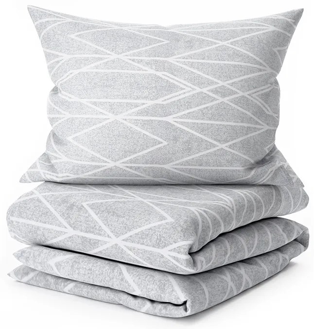 Renforcé pamut szatén krepp ágyneműhuzat SZÜRKE CSÍKOK sötétszürke Ágyneműhuzat mérete: 70 x 90 cm | 140 x 200 cm