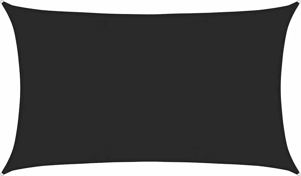 vidaXL fekete HDPE napvitorla 160 g/m² 5 x 8 m