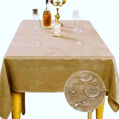 Abrosz asztalra téglalap alakú arany barna dekoratív 140 x 240cm vízálló