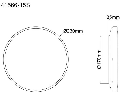 Globo 41566-15S - LED Mennyezeti lámpa NIELSEN LED/15W/230V átm. 23 cm fekete