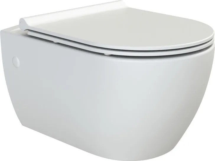 CeraStyle CITY fali WC - MATT FEHÉR - rimless - perem nélküli - rejtett rögzítésű - 53 cm