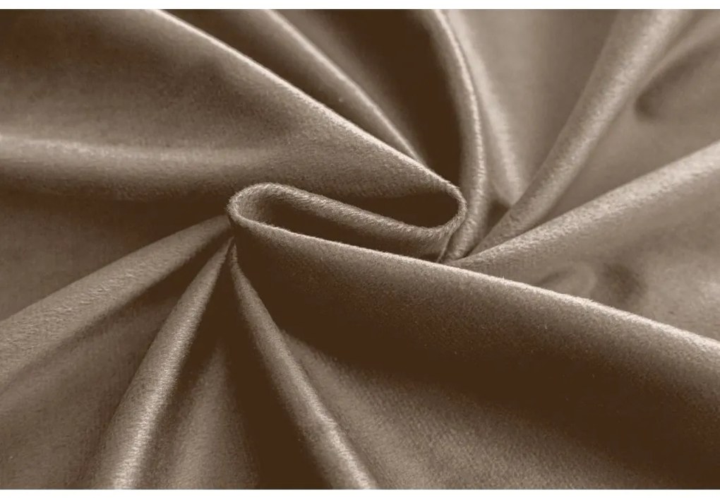 Világosbarna sötétítő VELVET függöny 140x250 cm Felfüggesztés: Hullámos sínszalag