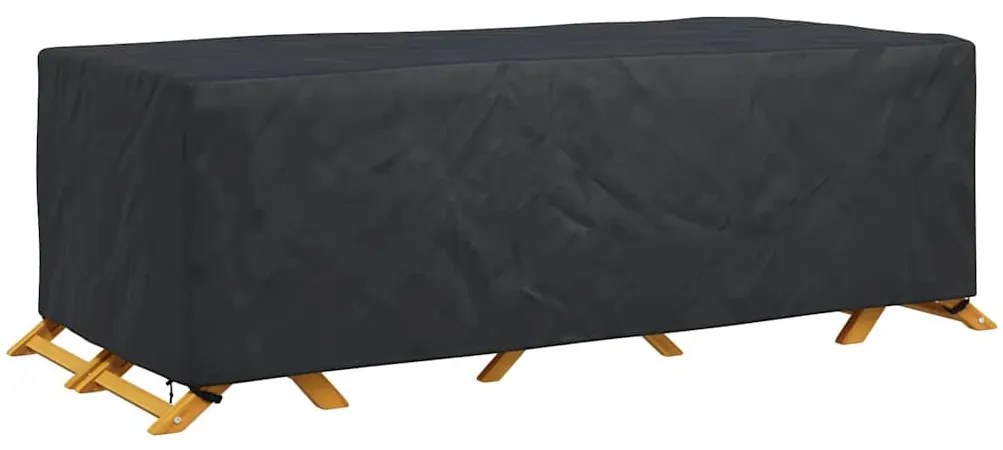 Kültéri bútorhuzat Fekete 300 x 110 x 70 cm 210D