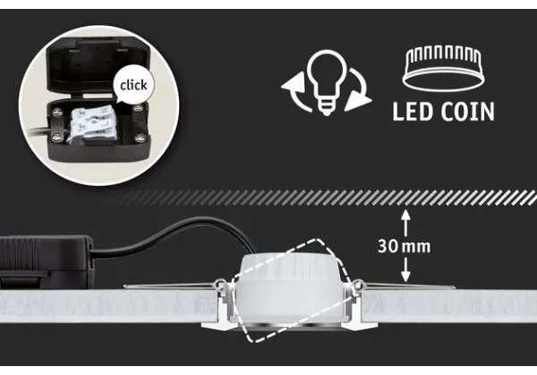 Paulmann 94472 - KÉSZLET 3xLED/6W IP23 Dimmelhető fürdőszobai lámpa NOVA 230V