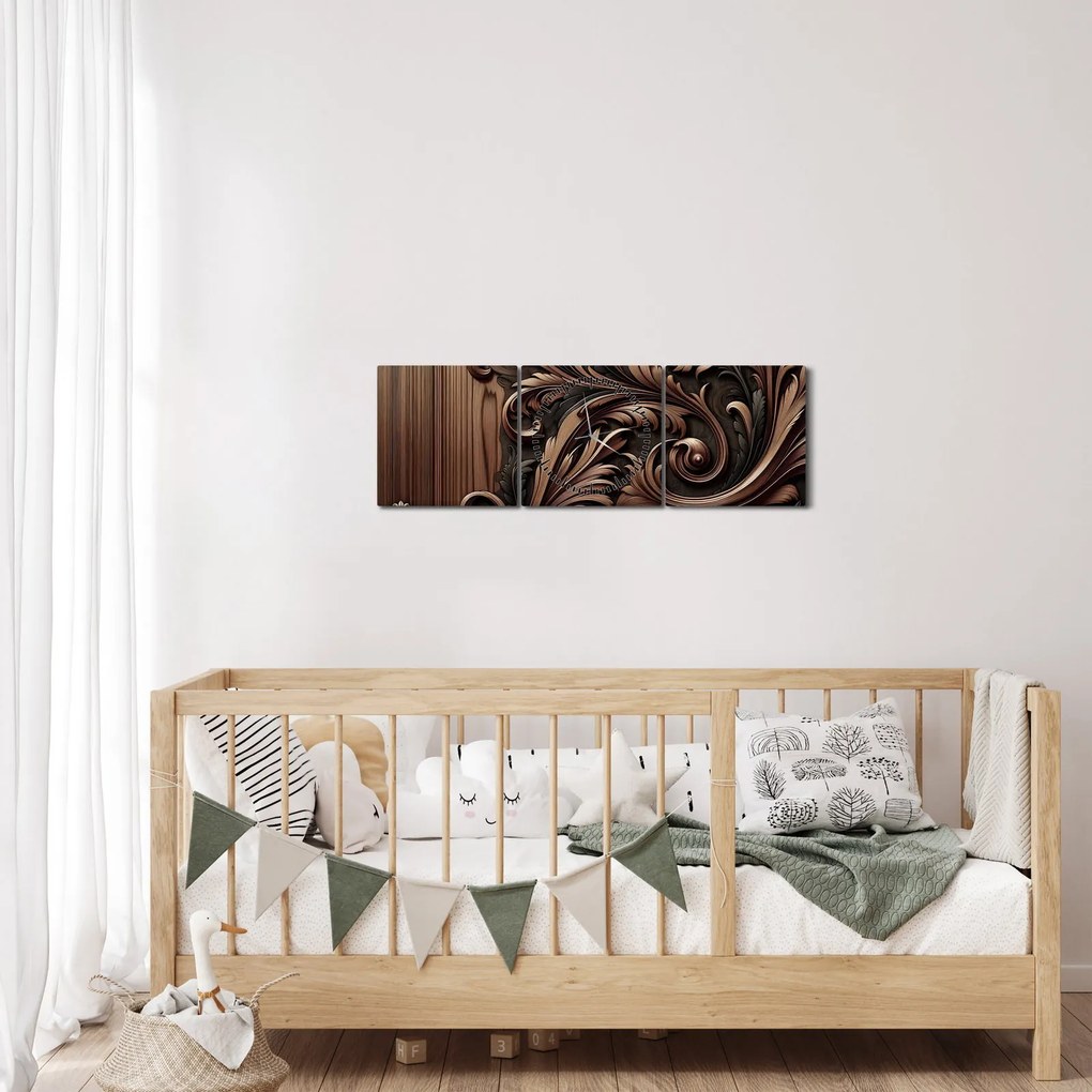 Kép - Faminta minta (órával) (90x30 cm)