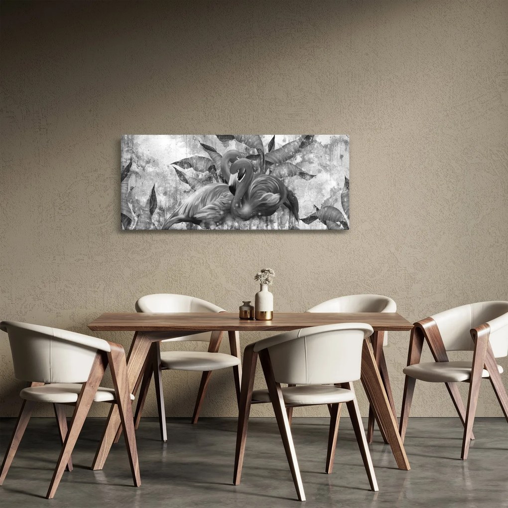 Kép - Flamingók graffiti (120x50 cm)