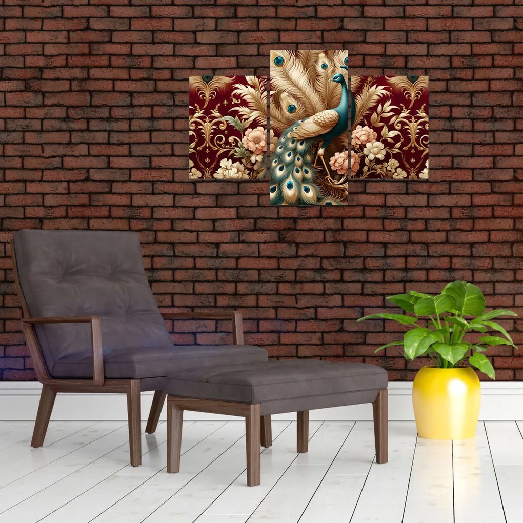 Kép – Elegáns páva (90x60 cm)