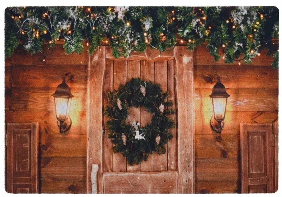 Karácsonyi lábtörlő RUSTIC WELCOME 38x58 cm - több változatban Változat: Gyertya