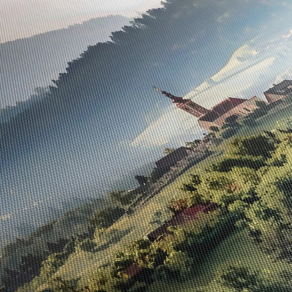 Kép - falu a ködben (120x50 cm)