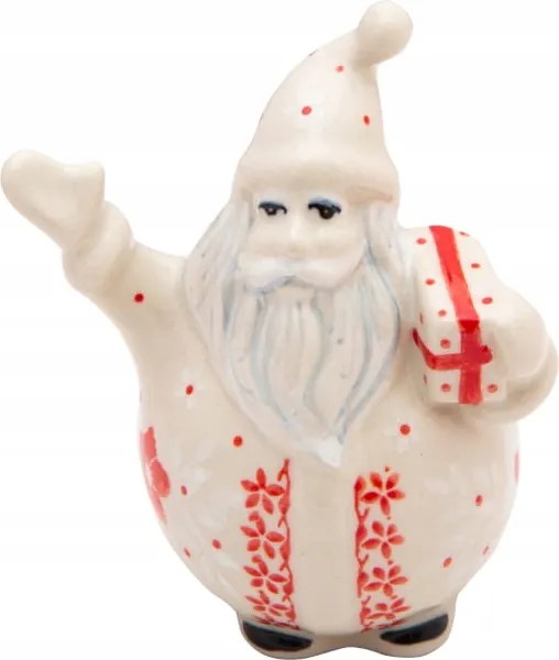 Mikulás figura 10 cm Ceramaika Bolesławiec Karácsony