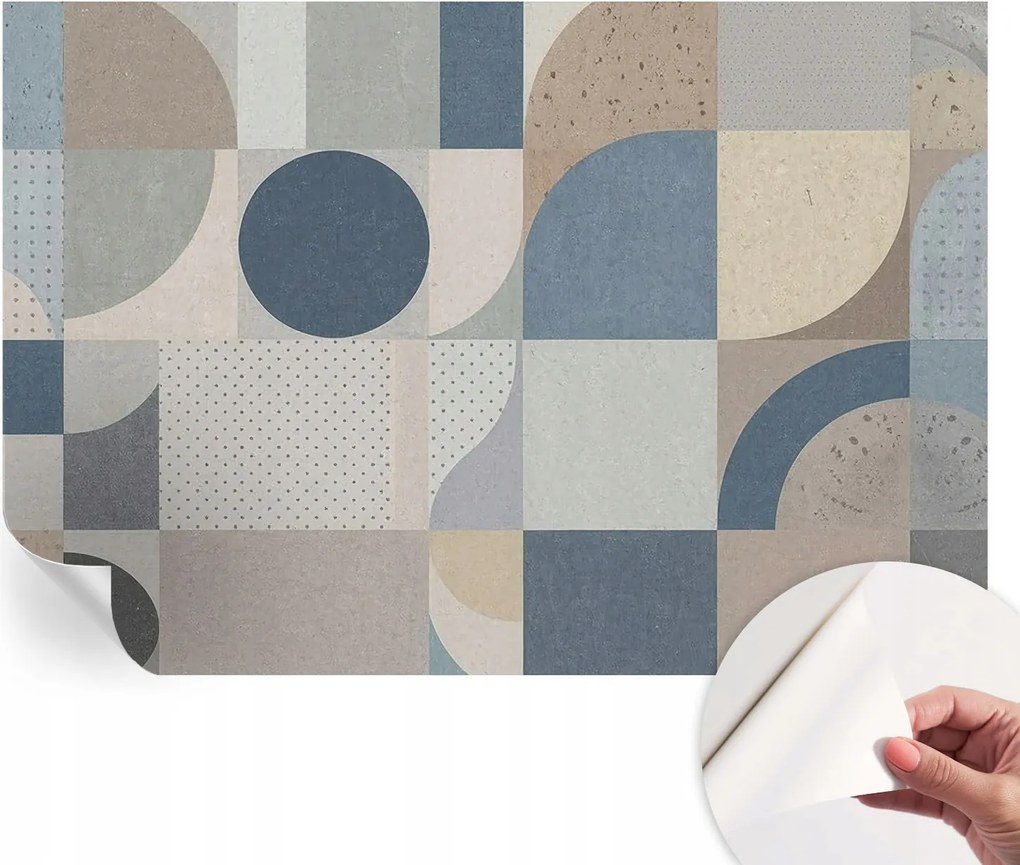 Öntapadós tapéta Fali furnér 3D geometrikus mozaik 152x104 cm