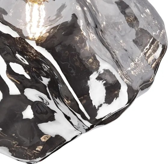 Mennyezeti lámpa CRISTAL 1xE14/15W/230V sárgaréz/füstös fekete