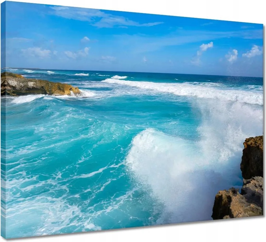 Vászonkép 50x40 Nyugtalan tenger Hullámok