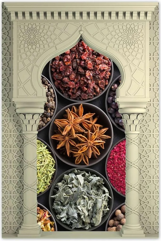 Poszterek 60x90 Fűszertartó tálak gyógynövények