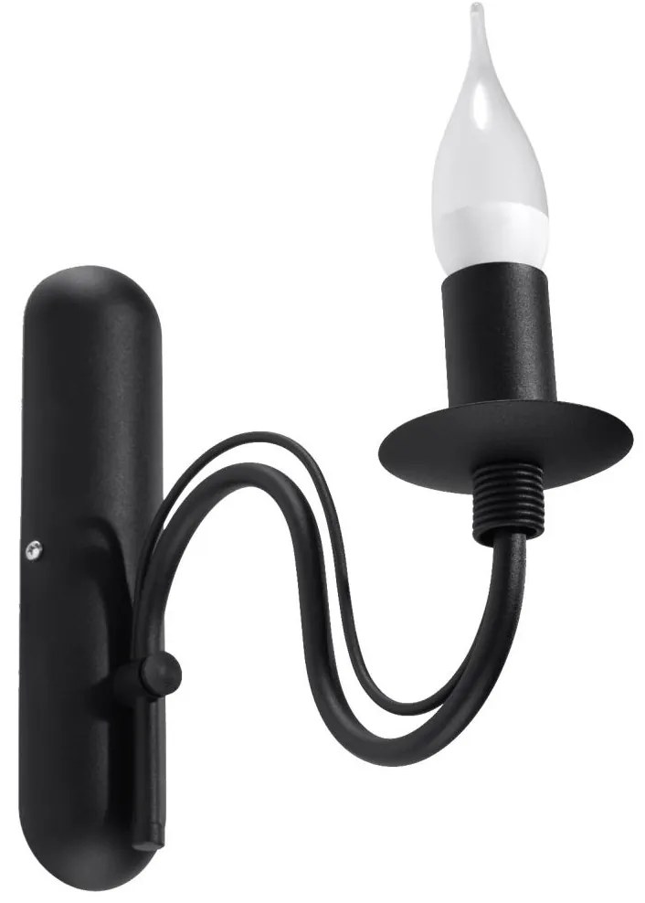 Fali lámpa MINERWA 1xE14/40W/230V fekete