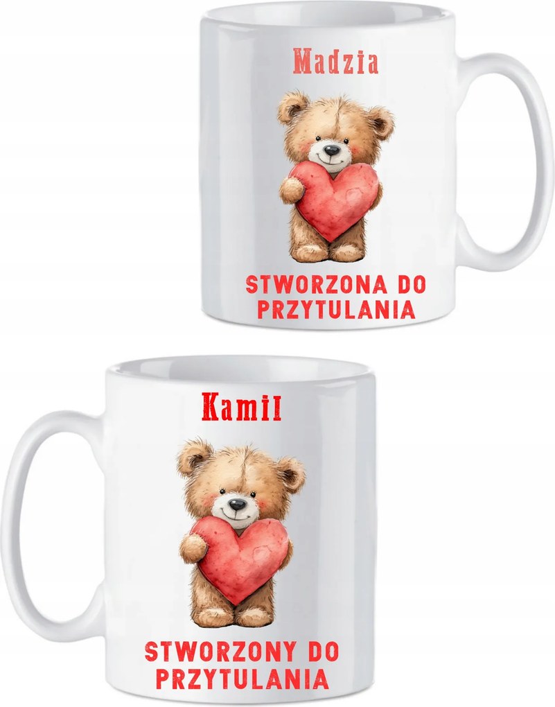 Valentin-napi kerámia bögrék az ölelésre teremtett párnak Név