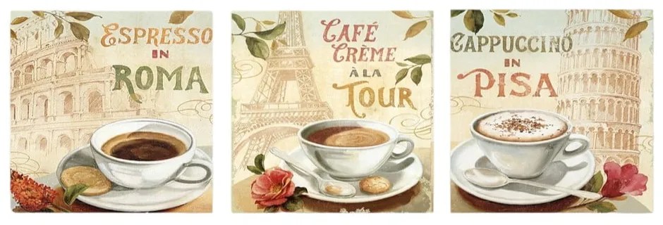 Kép szett 3 db-os 30x30 cm Italy – Wallity