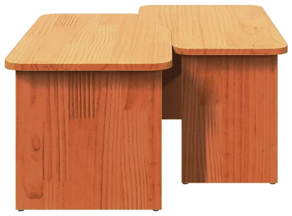 Dohányzóasztal 2 pcs Viaszbarna 100 x 69 x 35.5 cm